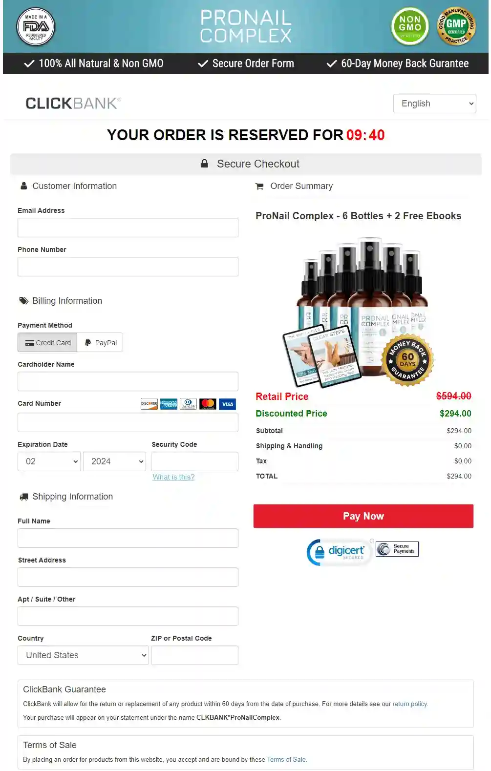 pronail complex buy page